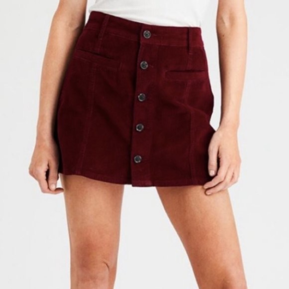 American Eagle Hi-Rise Coduroy Mini Skirt